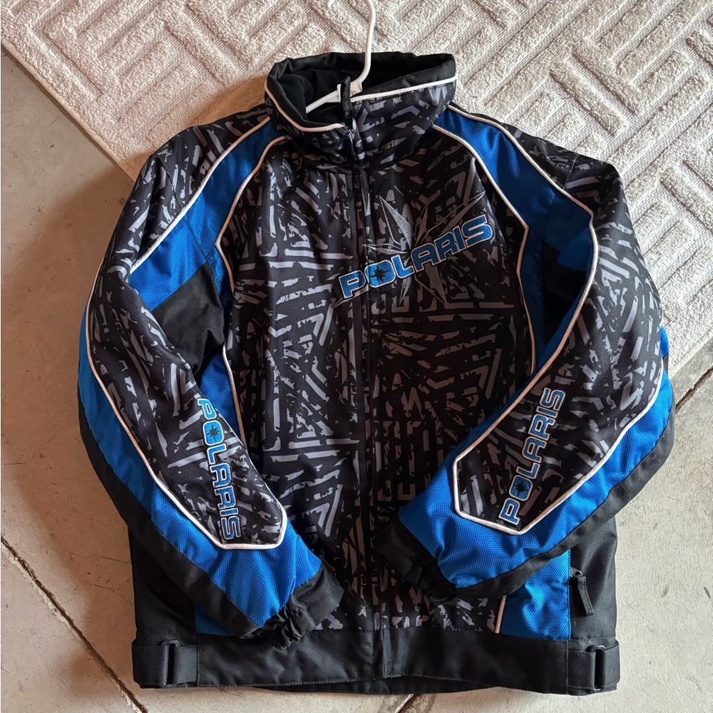 Polaris Black and Blue Jacket youth large
